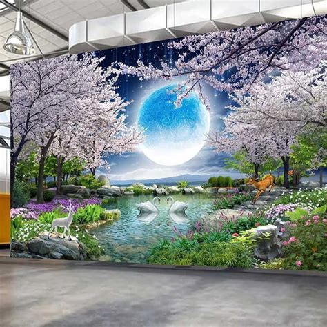 Custom 3d Sunshine Forest Nature Landscape Photo Mural Wallpaper Living