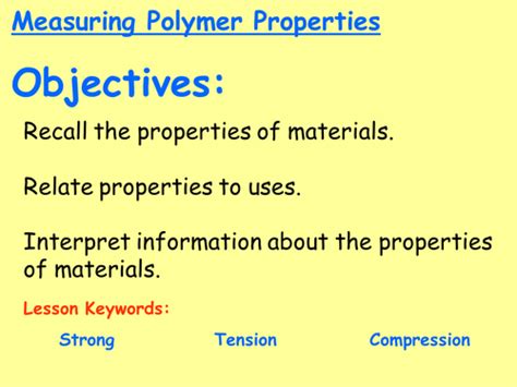 Ocr C2 Properties Of Materials Material Choices Teaching Resources
