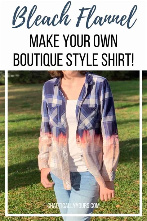 Bleach Flannel Diy Boutique Style Shirt For Just Pennies