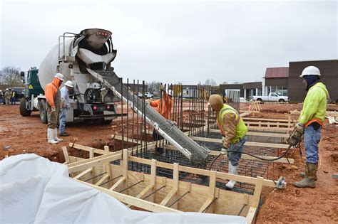 Construction Workers Begin Pouring Foundations Igb Training