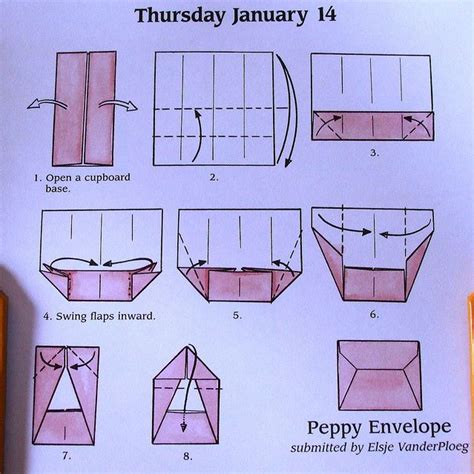 Now that you have a pretty heart shape, turn the paper over and write a message. peppy envelope instructions | Открытки, Оригами и Коробочки