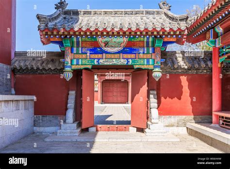 Ancient Chinese Gate Building In The Ancient City Of Taierzhuang