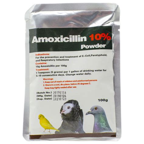 Amoxicillin 10 Powder Generic All Bird Products