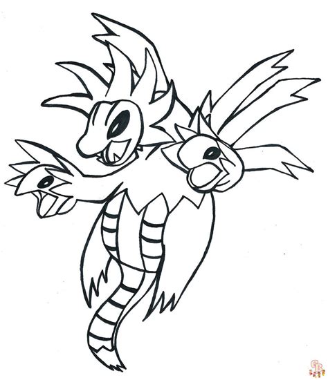 Hydreigon Pokemon Coloring Pages