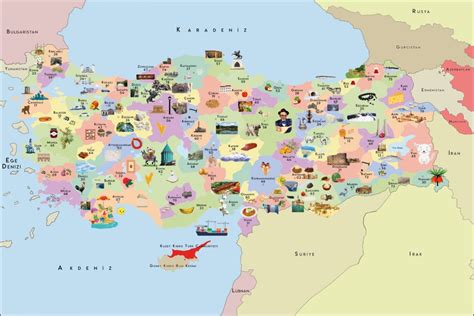 Türkiye Haritası çocuk odası duvar kağıdı