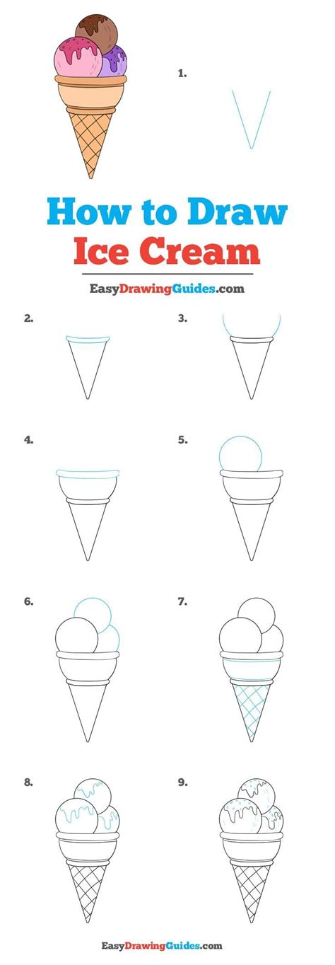 How To Draw Ice Cream Really Easy Drawing Tutorial FinetoShine