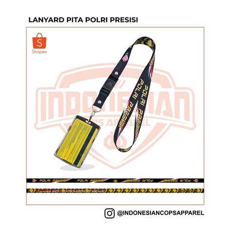 Jual Lanyard Pita Polri Presisi Kalung Id Card Print Indonesia Shopee Indonesia