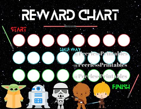 Star Wars Reward Chart Sticker Chart Chore Chart Kids Chart Etsy