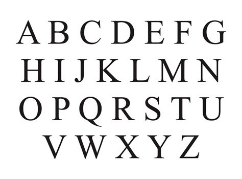 Large Letters Serif Font Lettering Styles Alphabet 9 Best Images Of