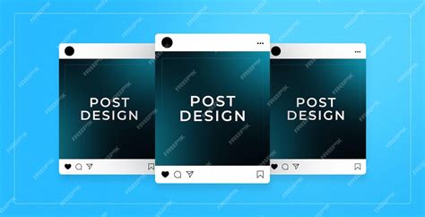 Premium Psd Instagram Post Mockup With Blue Background