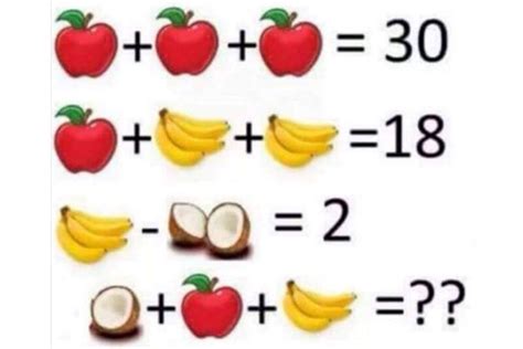 Fruit Maths Picture Puzzles With Answers Pdf Every Correct Answer