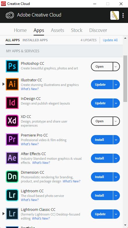 Adobe creative cloud, free download. Use the Creative Cloud desktop app to manage your apps and ...