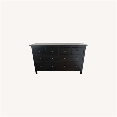 Ikea Hemnes Black Brown 8 Drawer Dresser Aptdeco