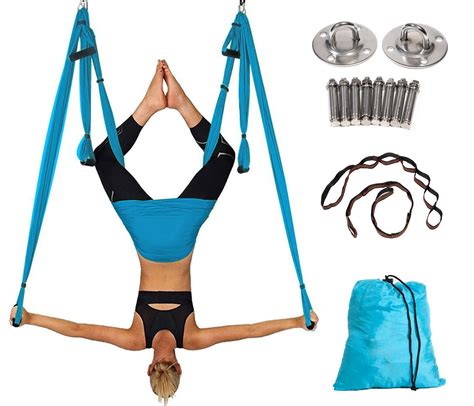 Aerial Yoga Swing Yoga Hammock Kit For Antigravity Exercise With Adjustable Handles Extension