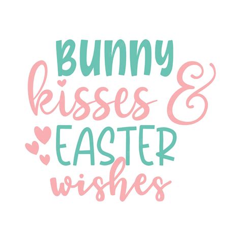 Premium Vector Bunny Kisses And Easter Wishes