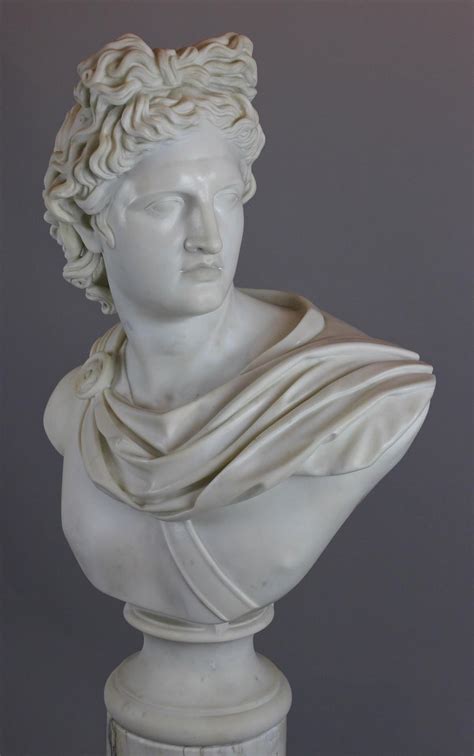 Lot Italian Marble Bust Of The Apollo Belvedere After The Antique