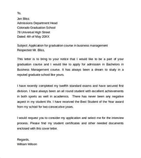 cover letter  masters admission