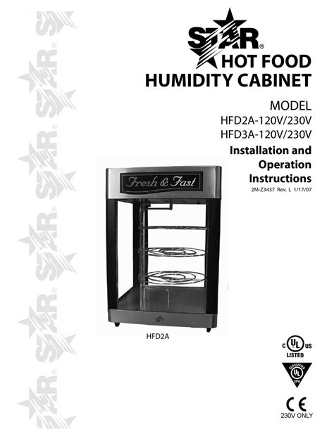 Star Manufacturing Hfd2a Installation And Operation Instructions Manual