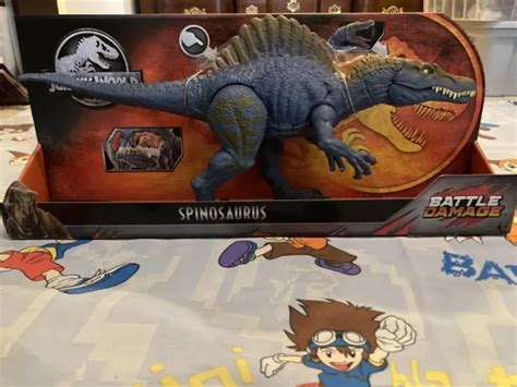 Mattel Jurassic World Battle Damage Spinosaurus Action Figure