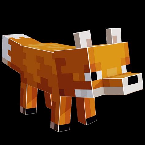 Minecraft Fox 3d Model 3d Model Cgtrader