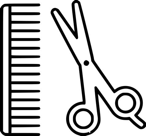 Stylist Comb Scissors Hairstyle Hair Hairdresser Svg Hairdresser