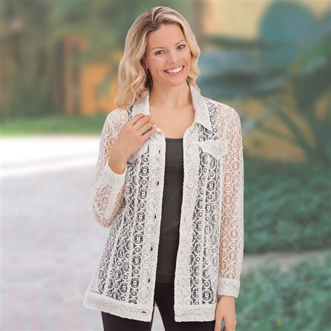 All Over White Lace Summer Cardigan Jacket Collections Etc
