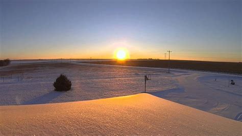 Snowy Nebraska Sunrise Timelapse Gopro Youtube