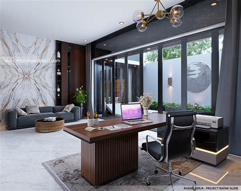 Desain Ruang Kerja Toko dan Kantor Modern 2 Lantai Bapak GLN di Buli