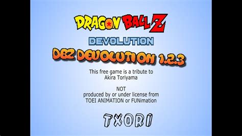 Dragon ball z devolution 2 is an interesting battle game developed by etienne begue. Dragon ball z devolution 1.2.3 - YouTube