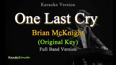 One Last Cry Brian Mcknight Original Key Full Band Version