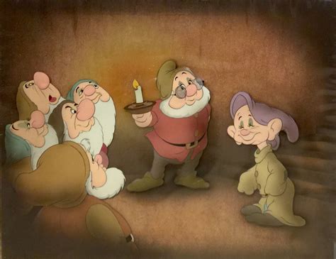 Animation Collection Original Production Animation Cels Of The Seven Dwarfs Dopey Grumpy