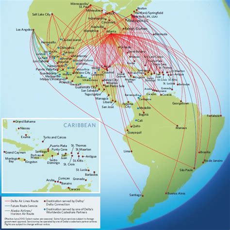Delta Airlines Destinations Map