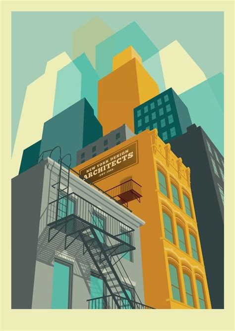 New York Skyline Illustrations By Remko Heemskerk New York
