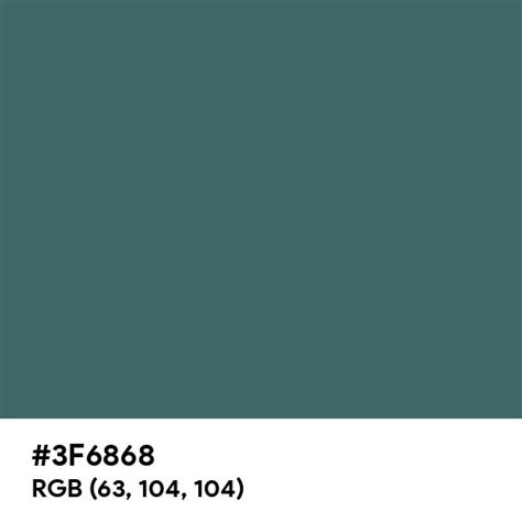 Dull Teal Color Hex Code Is 3f6868