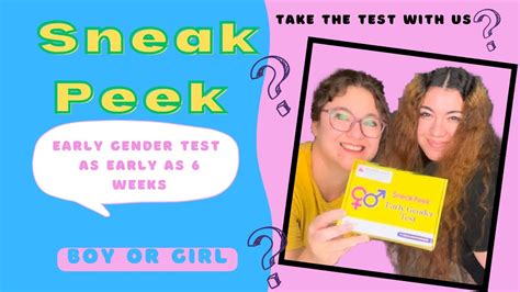 Sneak Peek Early Gender Test Youtube