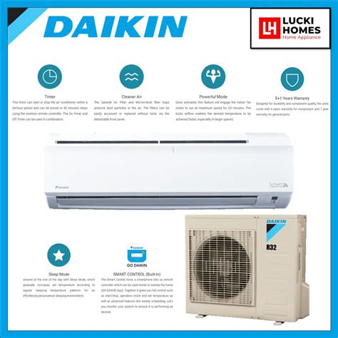 DAIKIN 1 0HP R32 Non Inverter Series Air Conditioner FTV28PV1EF