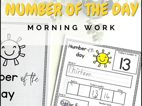 Number Of The Day 1 20 Number Sense Teaching Resources