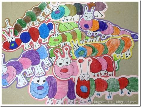 Learn how to draw a caterpillar! Caterpillar Directed Drawings | Kindergarten spring art ...
