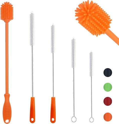 Alink 5 Pack Silicone Bottle Brush Cleaner Long Handle Water Bottle