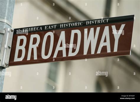 Broadway Traffic Sign Stock Photo Alamy