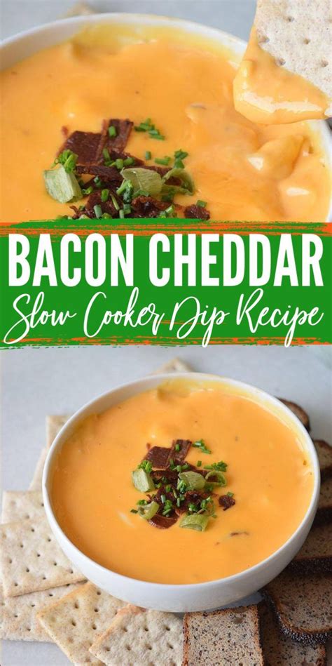 Bacon Cheddar Slow Cooker Dip Recipe Easy Dip Recipe With Bacon And
