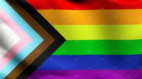 gay flag lgbt or rainbow flag pride symbol blowing in the win texture illustrations