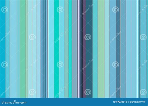 Abstract Lines Pattern In Blue And Green Colors Stock Illustration