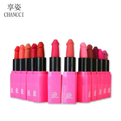 12 Colors Penis Shape Lipstick Mushroom Lipstick Long Lasting Moisture Cosmetic Rouge Pop Matte