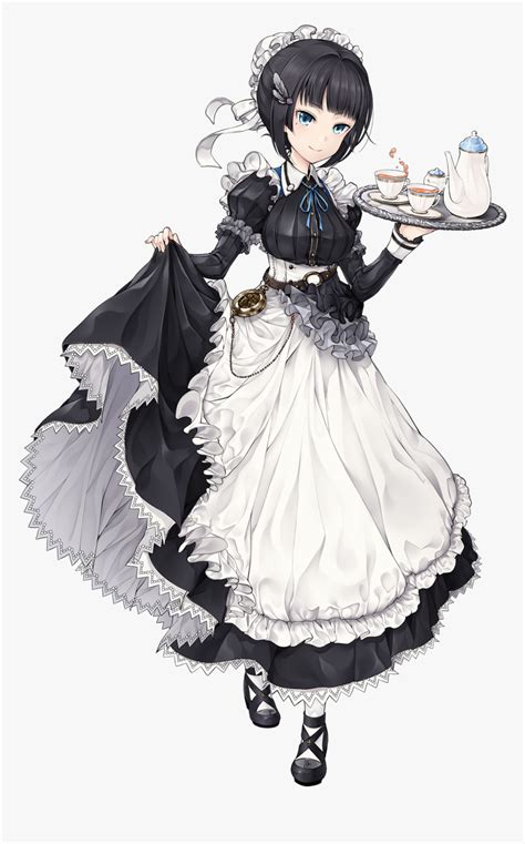 Maid Anime Victorian Female Hd Png Download Kindpng