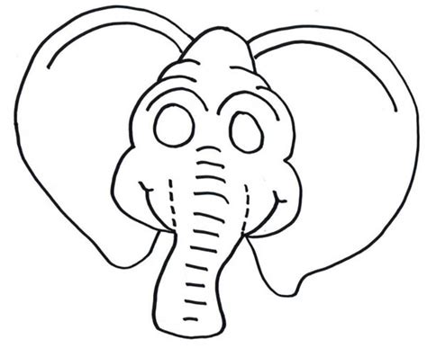 You are viewing some elephant mask sketch templates click on a template to sketch over it and color it in and share with your family and friends. Funny Elephant Mask Coloring Page : Coloring Sky