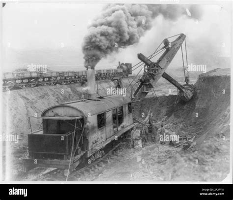 Steam Shovel Doing Construction Work For The Western Pacific Railroad
