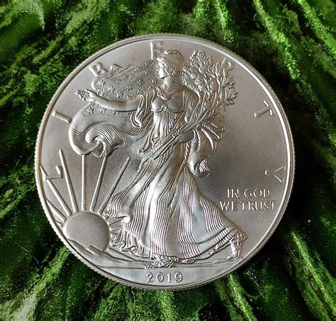 2019 1oz Fine Silver American Eagle Coin 1 Dollar Ounce Silver Etsy