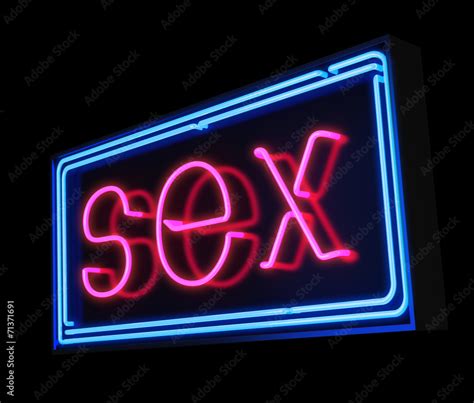 Sex Neon Sign Illuminated Over Dark Background Stock Illustration Adobe Stock