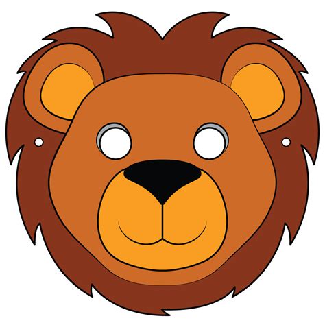 lion mask template  printable papercraft templates